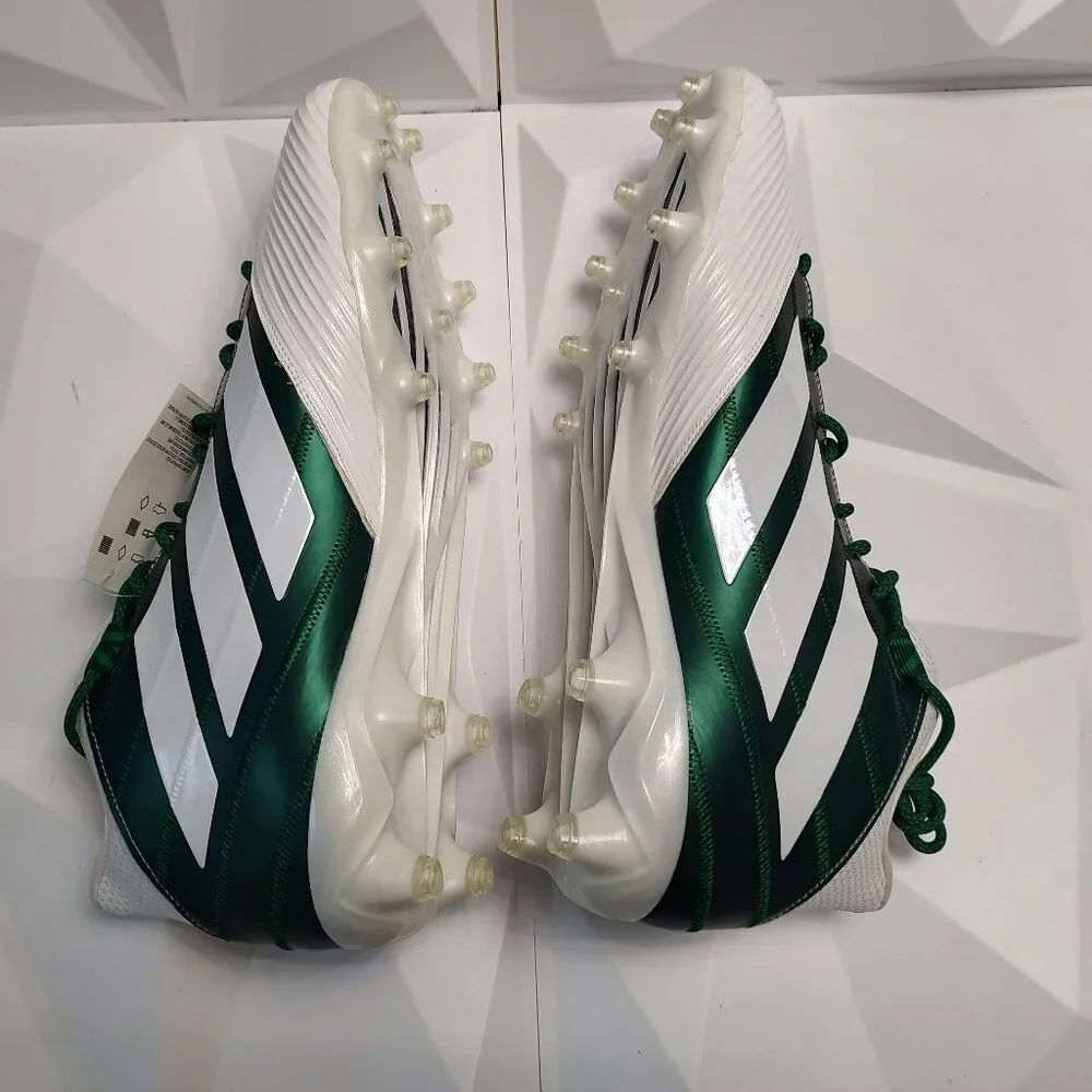 Adidas Mens Football Cleats 16 White Green Shoe Lacrosse Freak Carbon Mid - Picture 6 of 14